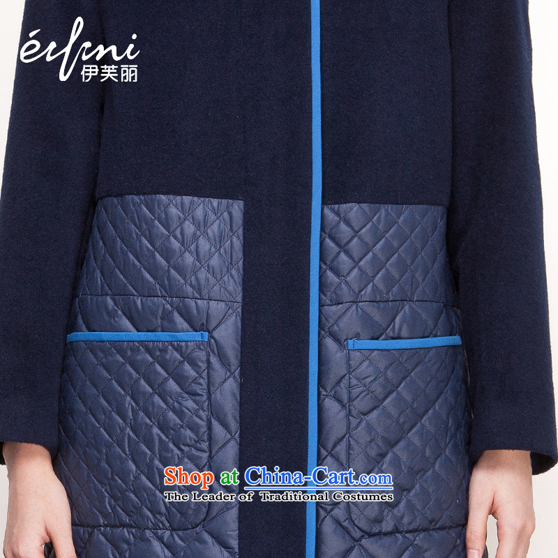 El Boothroyd 2015 winter clothing new Korean spelling skin. long wool coat stitching 6480927232 navy blue jacket? , L, Evelyn eifini lai () , , , shopping on the Internet