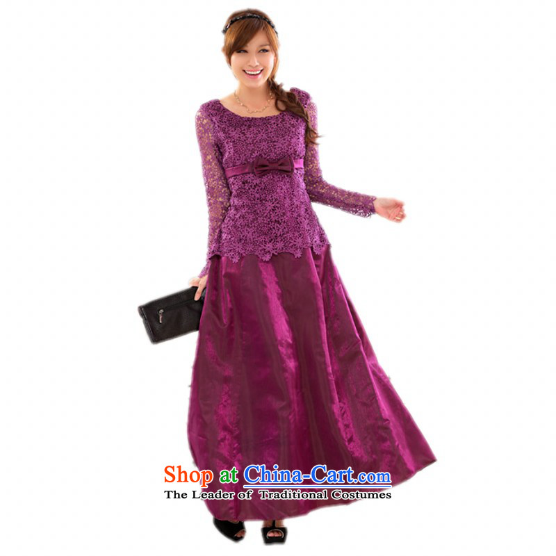 Load the autumn 2015 XL Western Wind hosted a long-sleeved skirt lace engraving large yards (SAPA annual dress sister in the skirt long skirt orange XL, Hazel (QIANYAZI constitution) , , , shopping on the Internet