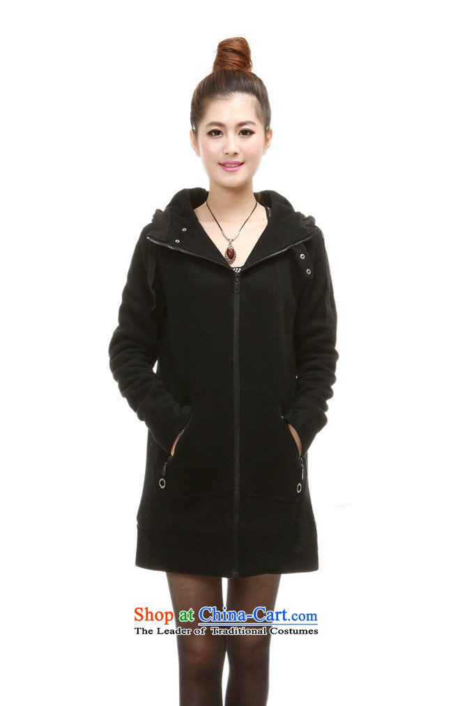 Morning to 2015 autumn and winter new larger women in the long warm-thick wool sweater loose video thin cap amount of the bladder zipper cardigan black jacket 4XL RECOMMENDATIONS 150 - 160131 catty picture, prices, brand platters! The elections are supplied in the national character of distribution, so action, buy now enjoy more preferential! As soon as possible.