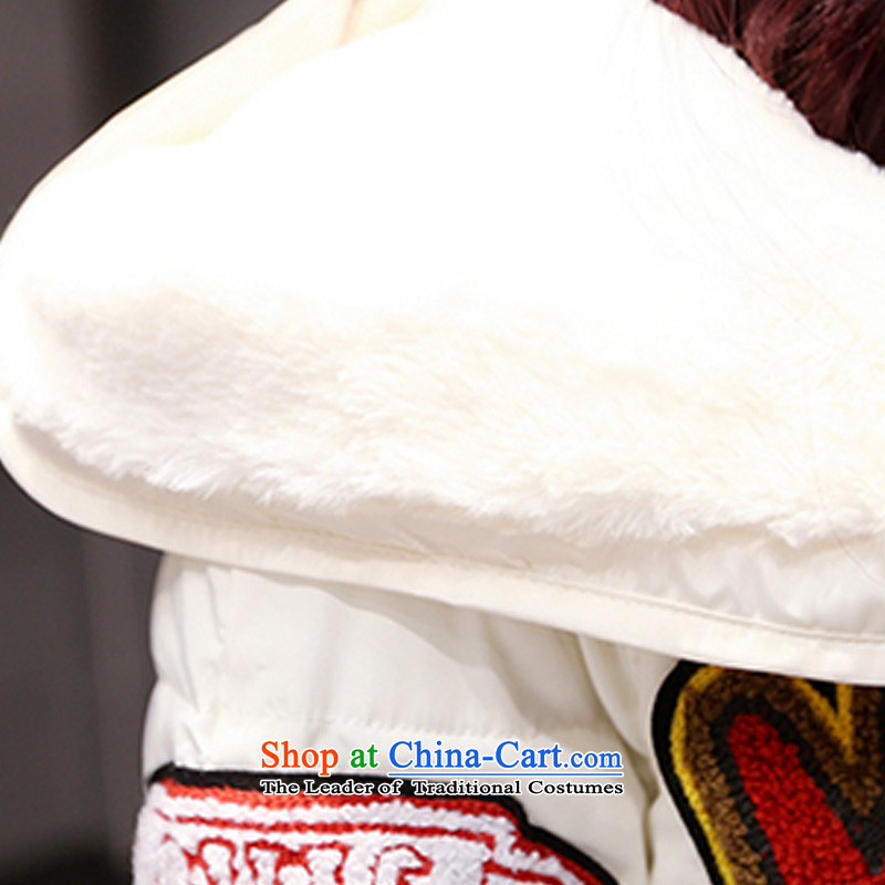 Gigi Lai Ki 2015 won for winter new Korean version, rabbit hair for long in Sau San feather cotton coat female 425 black color XXL, Gigi Lai Ki , , , Korea shopping on the Internet