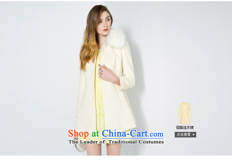 [ New shining peacebird Women's Health 2014 winter clothing new lapel coats A4AA44464 White 1 L picture, prices, brand platters! The elections are supplied in the national character of distribution, so action, buy now enjoy more preferential! As soon as possible.
