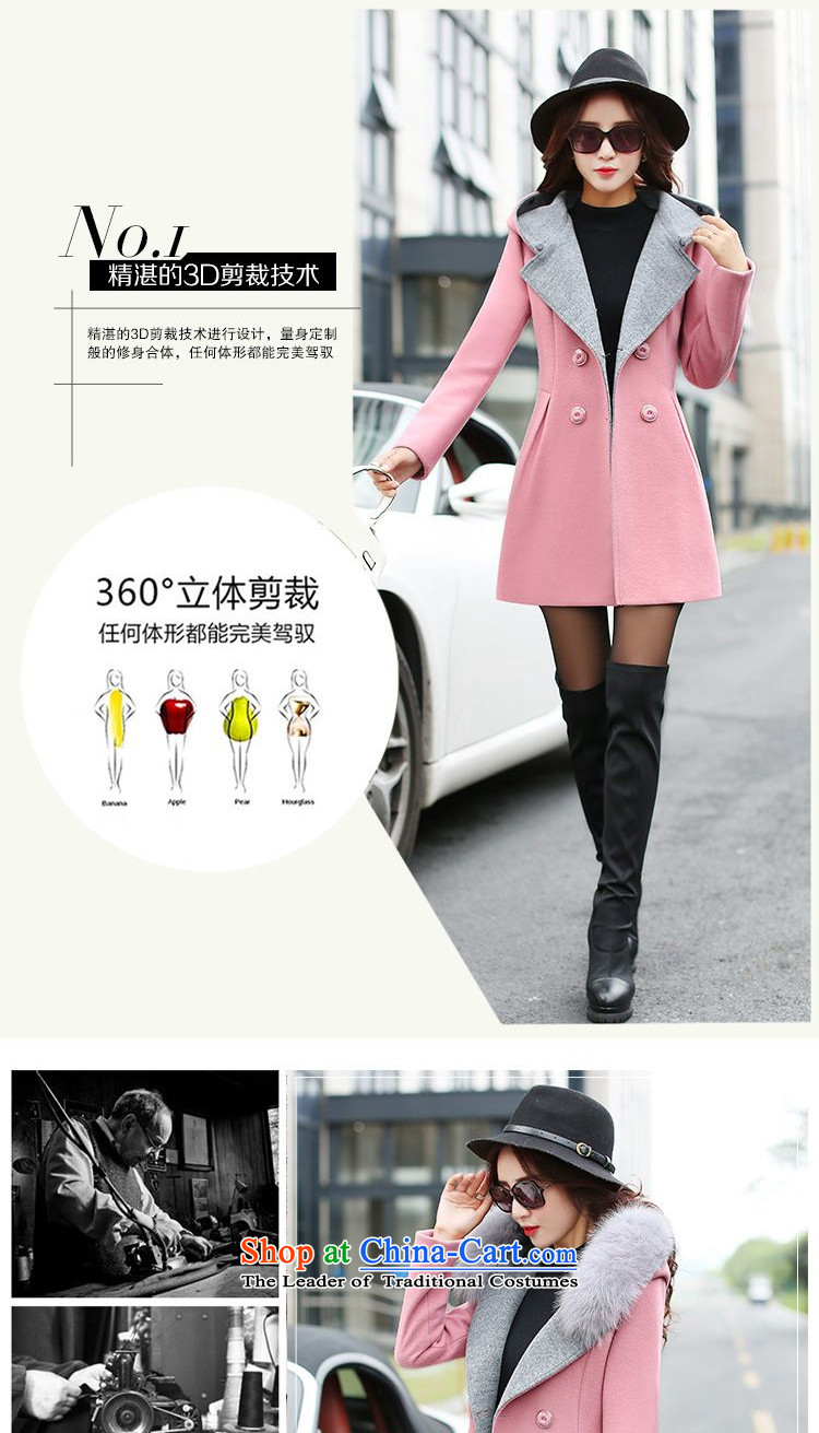 Gigi Lai blue Korean Bai wool coat Sau San female? In Thick Long Miu replacing warm coat NZ16 gross? Pierre pink L picture, prices, brand platters! The elections are supplied in the national character of distribution, so action, buy now enjoy more preferential! As soon as possible.