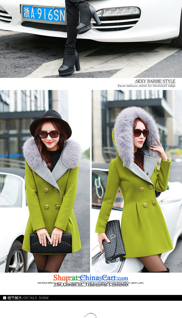 Gigi Lai blue Korean Bai wool coat Sau San female? In Thick Long Miu replacing warm coat NZ16 gross? Pierre pink L picture, prices, brand platters! The elections are supplied in the national character of distribution, so action, buy now enjoy more preferential! As soon as possible.