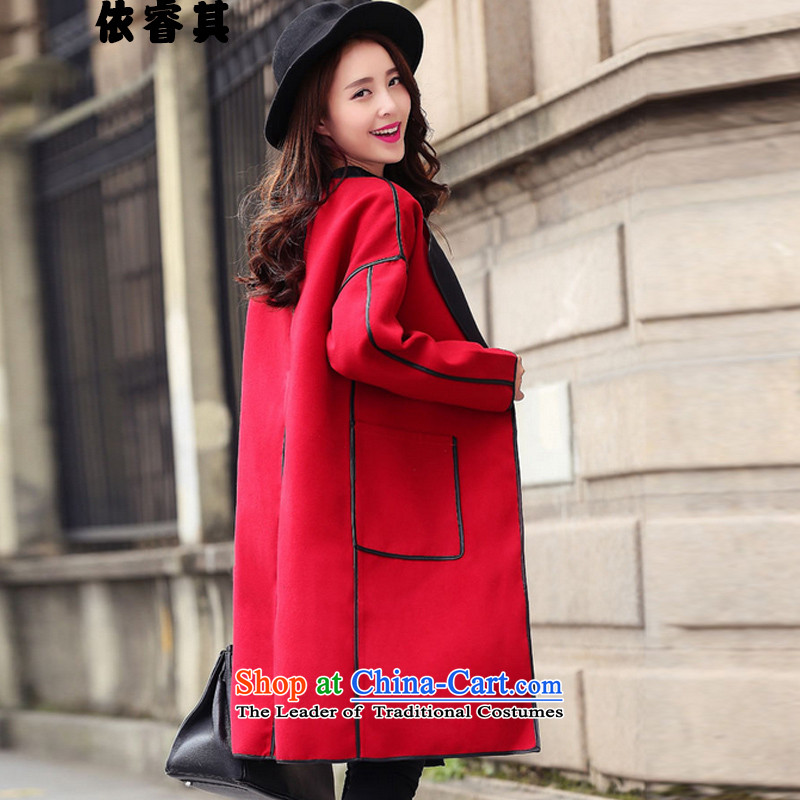 In accordance with the core of its 2015 autumn and winter new women's gross coats female Korean? So sub-jacket8608 large redMrecommendations 120-140 catty