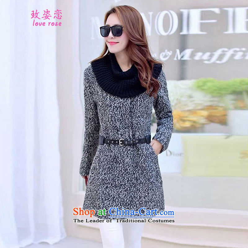 In 2014 Winter Land Gigi Lai new coats female Korea gross? Edition Fall/Winter Collections in the jacket? long hair with a gray overcoat so gross cashmere , L, better land Gigi Lai , , , shopping on the Internet