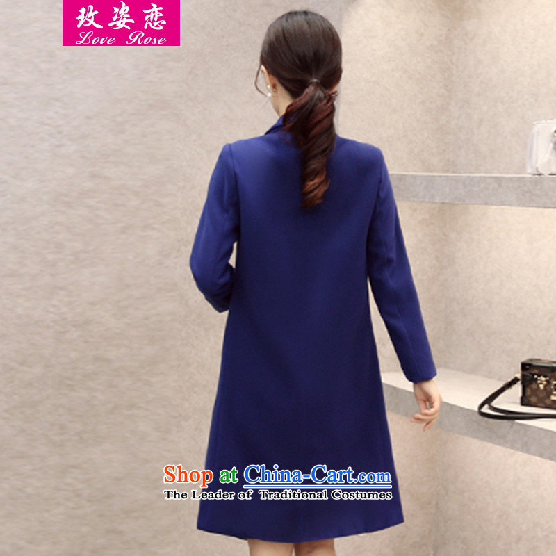 In 2015 Winter Land Gigi Lai new coats female Korea gross? for the graphics in the wool long thin, a wool coat 711 Navy XXL, better land Gigi Lai , , , shopping on the Internet