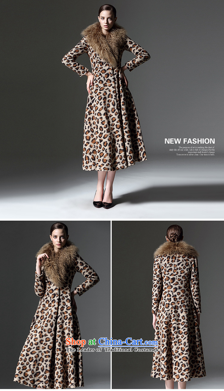 The Hon Audrey Eu Yuet-yung 2015 9POKWAI/ winter new women leopard long hair collar woolen coat gray M pre-sale on December 1, picture, prices, brand platters! The elections are supplied in the national character of distribution, so action, buy now enjoy more preferential! As soon as possible.