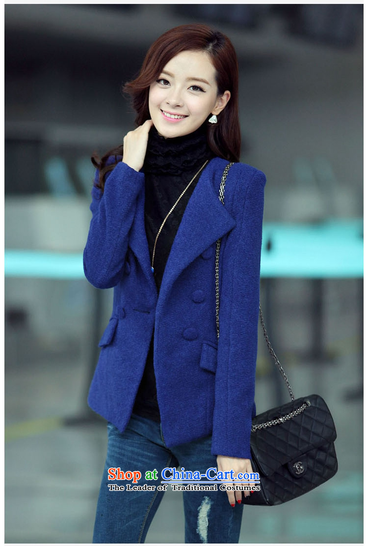 The Flying Fox Of The Jinsha 2014 autumn and winter new double row port short Sau San gross jacket female sweet oke it for a 901- BLUE S picture, prices, brand platters! The elections are supplied in the national character of distribution, so action, buy now enjoy more preferential! As soon as possible.