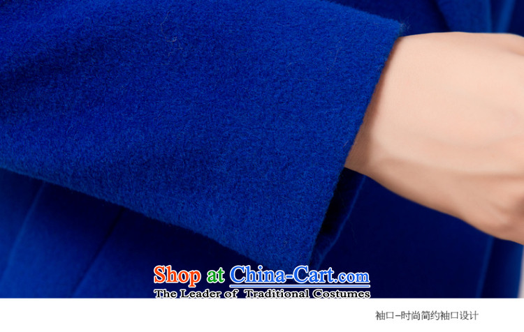 Weiwei Chen No. 2015 autumn and winter, intensify the Korean version of the new so long coats that suit coats -6124 gross? blue XXXL picture, prices, brand platters! The elections are supplied in the national character of distribution, so action, buy now enjoy more preferential! As soon as possible.