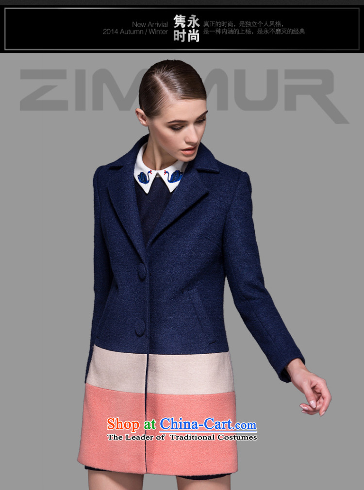 2015 winter clothing new ZIMMUR, single row color plane coat hooks long wool? female power temperament jacket female Blue M picture, prices, brand platters! The elections are supplied in the national character of distribution, so action, buy now enjoy more preferential! As soon as possible.