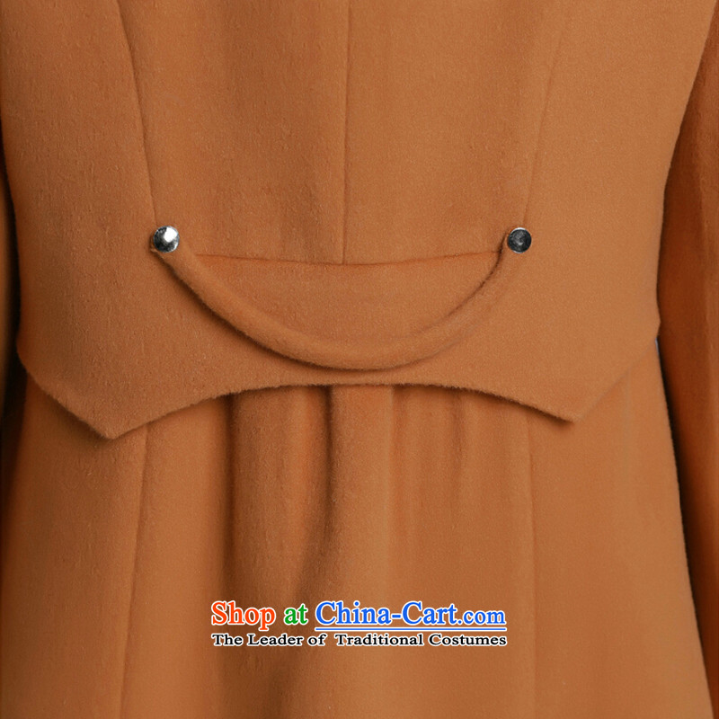 Refreshing the 2014 gross coats commodity counters? In long loose large long-sleeved sweater fox gross for video thin wool woolen coat jacket female light? TURMERIC XL, refreshing shopping on the Internet has been pressed.