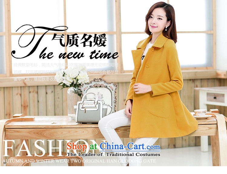 Femme Fatale boutique 2015 autumn and winter new larger female Korean version skinny Heung-thick mm in length) lapel a gross jacket coat? female autumn and winter in Red 4XL Photo, prices, brand platters! The elections are supplied in the national character of distribution, so action, buy now enjoy more preferential! As soon as possible.