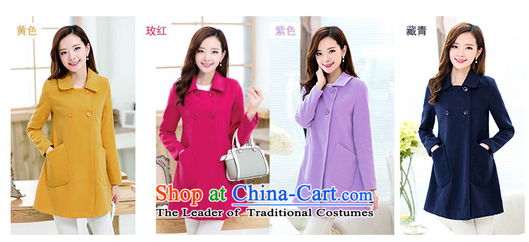 Femme Fatale boutique 2015 autumn and winter new larger female Korean version skinny Heung-thick mm in length) lapel a gross jacket coat? female autumn and winter in Red 4XL Photo, prices, brand platters! The elections are supplied in the national character of distribution, so action, buy now enjoy more preferential! As soon as possible.