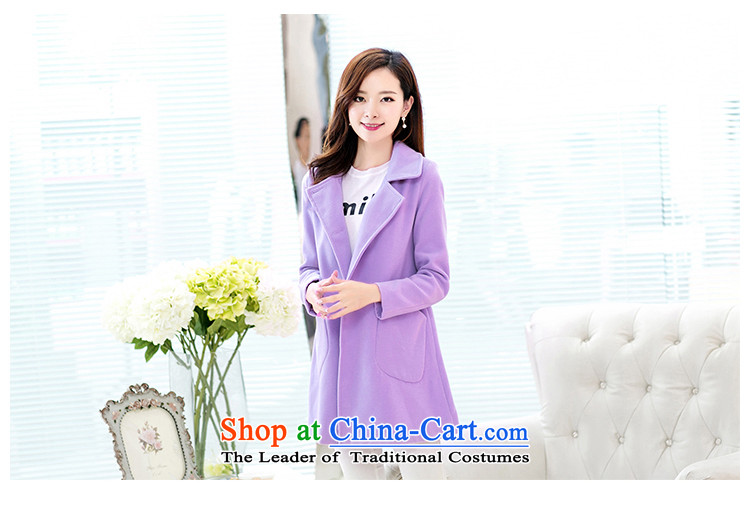 Femme Fatale boutique 2015 autumn and winter new larger female Korean version skinny Heung-thick mm in length) lapel a gross jacket coat? female autumn and winter in Red 4XL Photo, prices, brand platters! The elections are supplied in the national character of distribution, so action, buy now enjoy more preferential! As soon as possible.