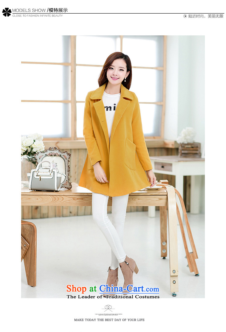 Femme Fatale boutique 2015 autumn and winter new larger female Korean version skinny Heung-thick mm in length) lapel a gross jacket coat? female autumn and winter in Red 4XL Photo, prices, brand platters! The elections are supplied in the national character of distribution, so action, buy now enjoy more preferential! As soon as possible.