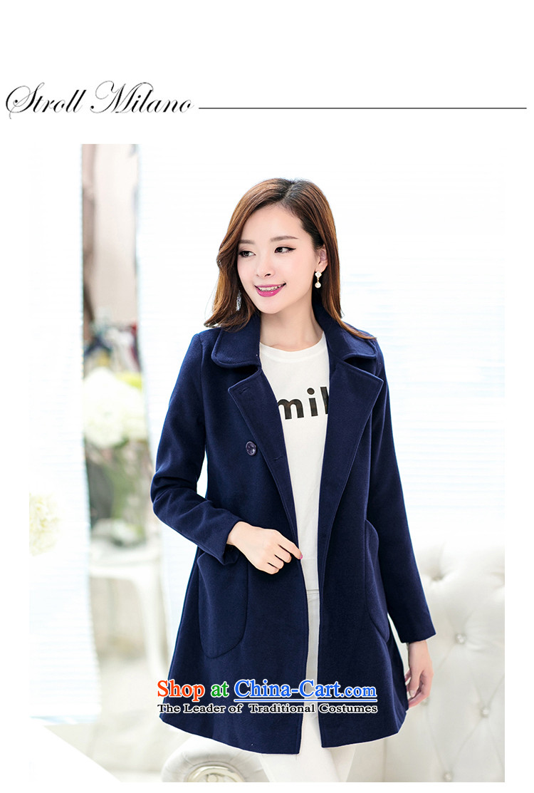 Femme Fatale boutique 2015 autumn and winter new larger female Korean version skinny Heung-thick mm in length) lapel a gross jacket coat? female autumn and winter in Red 4XL Photo, prices, brand platters! The elections are supplied in the national character of distribution, so action, buy now enjoy more preferential! As soon as possible.