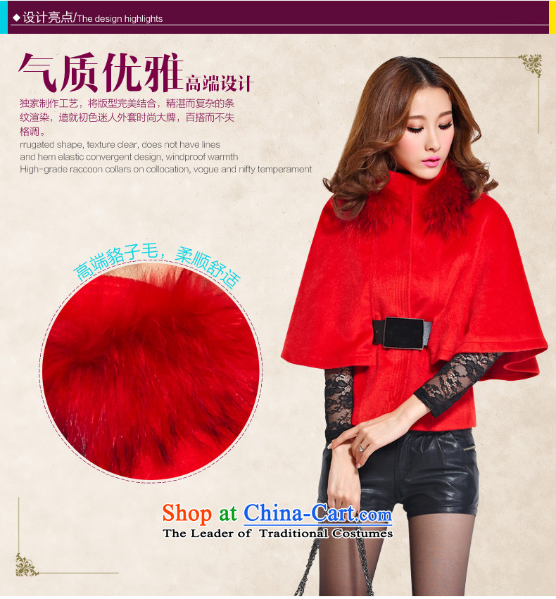 Youth Yi So cloak? jacket women 2015 gross autumn and winter load new sweet commuter Winter Campaign Sau San sub-collar short of gross shawl a wool coat red S picture, prices, brand platters! The elections are supplied in the national character of distribution, so action, buy now enjoy more preferential! As soon as possible.
