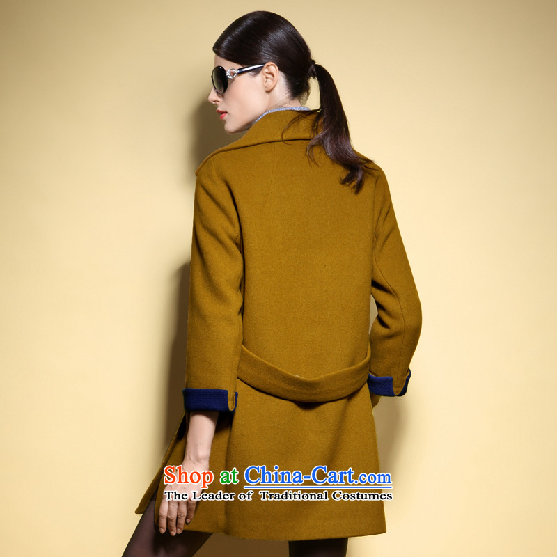 Yuen-core women 2015 winter clothing new long-sleeved temperament, double-thin wool? jacket video female hair? coats Qiu Xiang Green , L, Yuen core , , , shopping on the Internet