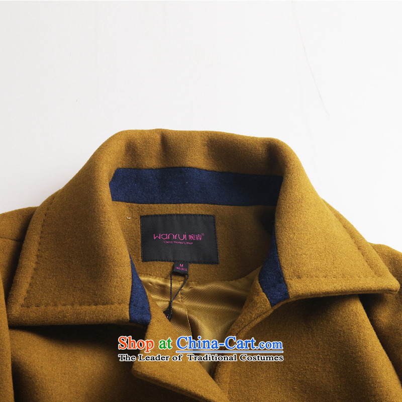 Yuen-core women 2015 winter clothing new long-sleeved temperament, double-thin wool? jacket video female hair? coats Qiu Xiang Green , L, Yuen core , , , shopping on the Internet