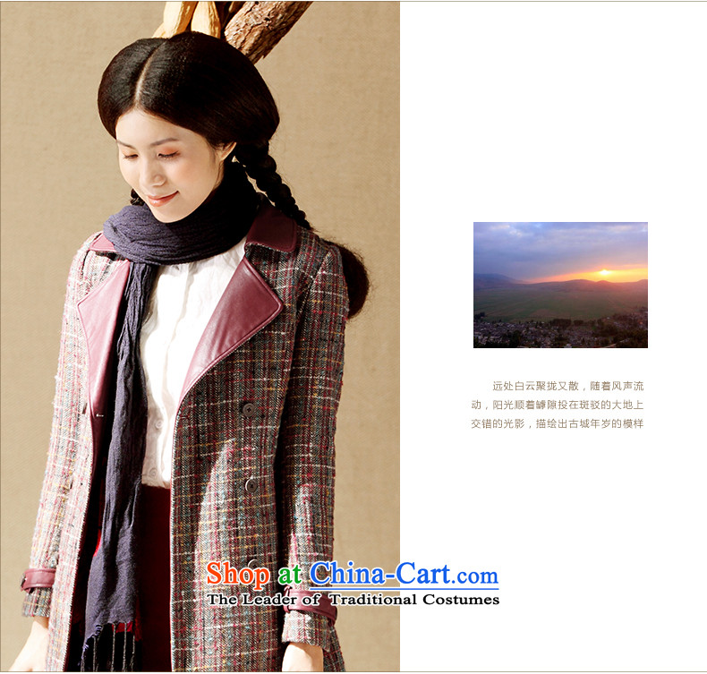 Athena Chu Cayman 2014 winter clothing new arts latticed PU leather stitching in long jacket (8443200360)?- amber red L picture, prices, brand platters! The elections are supplied in the national character of distribution, so action, buy now enjoy more preferential! As soon as possible.