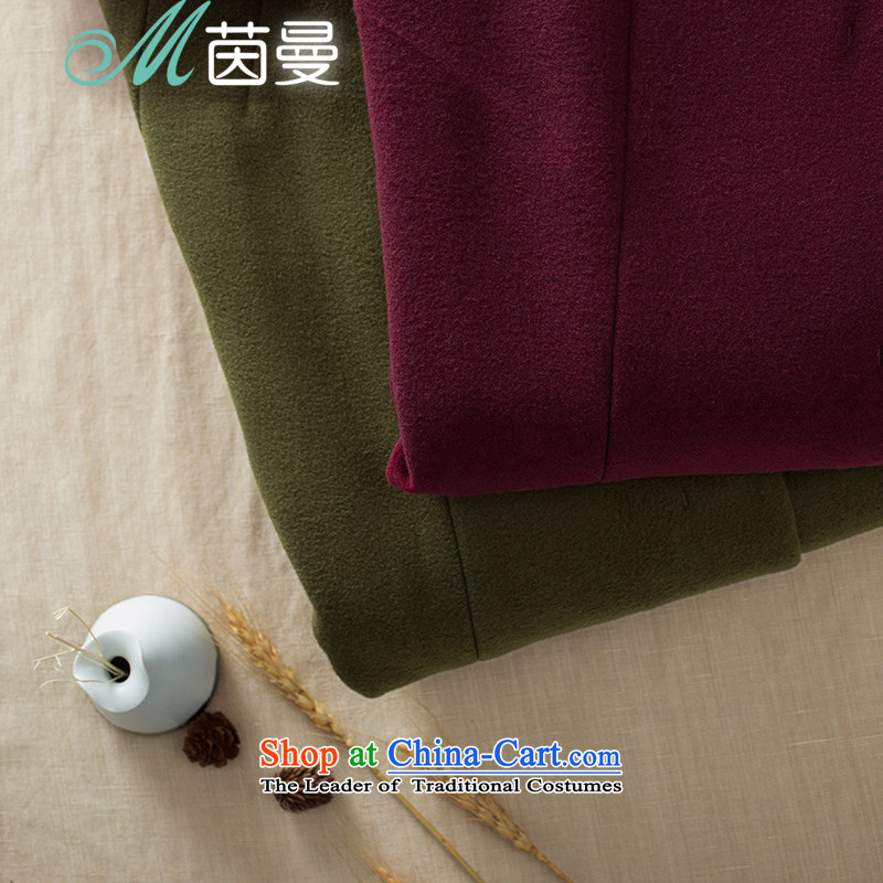 Athena Chu Cayman 2014 winter clothing new minimalist net color segmentation stitching waistband decorated women (8443200075 jacket?- Wine red XL, Athena Chu (INMAN, DIRECTOR) , , , shopping on the Internet
