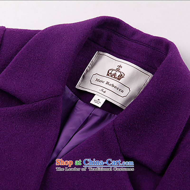 Labortex card jacket coat? female gross larger in long wool a wool coat jacket coat female Purple Hair? S Labortex Card (marc rebecca) , , , shopping on the Internet