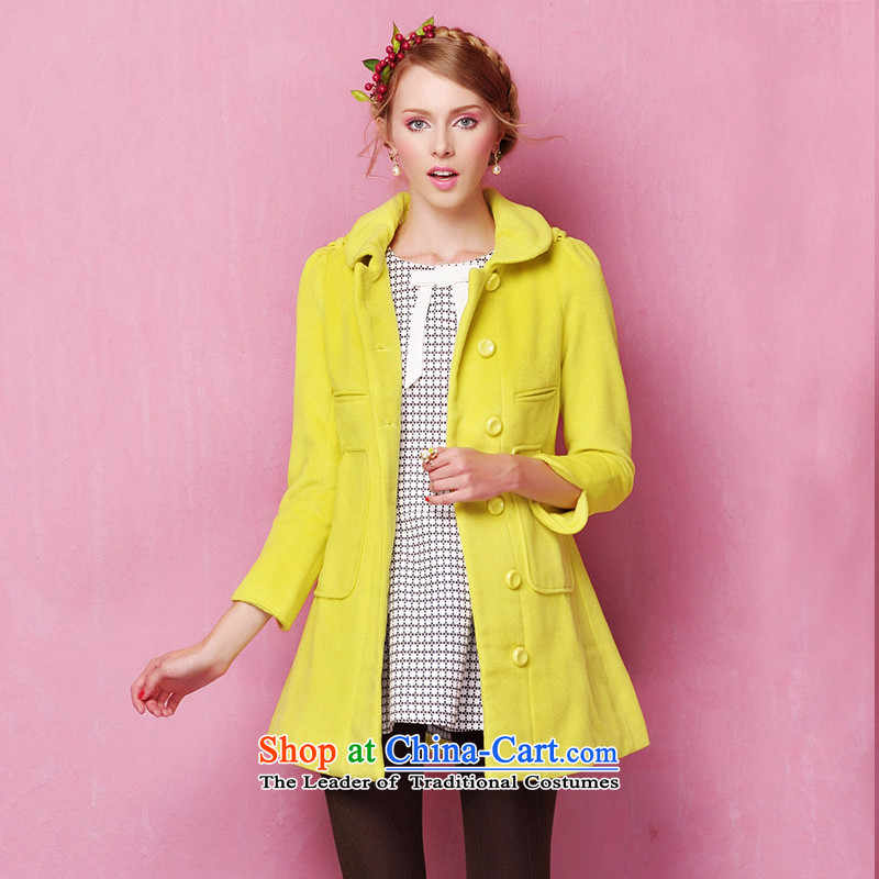 The Secretary for Health-care lady of the OSCE long-sleeved jacket yellow m,olrain,,, wool? Online Shopping