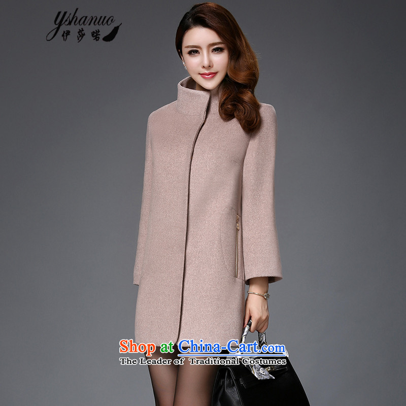 Isabel well YSHANUO) (autumn and winter coats girl won the new version of the lady in a simple long wool coat female jacket YS1079? grayish yellow (pre-sale 3 days), L, Isabelle well (YSHANUO) , , , shopping on the Internet