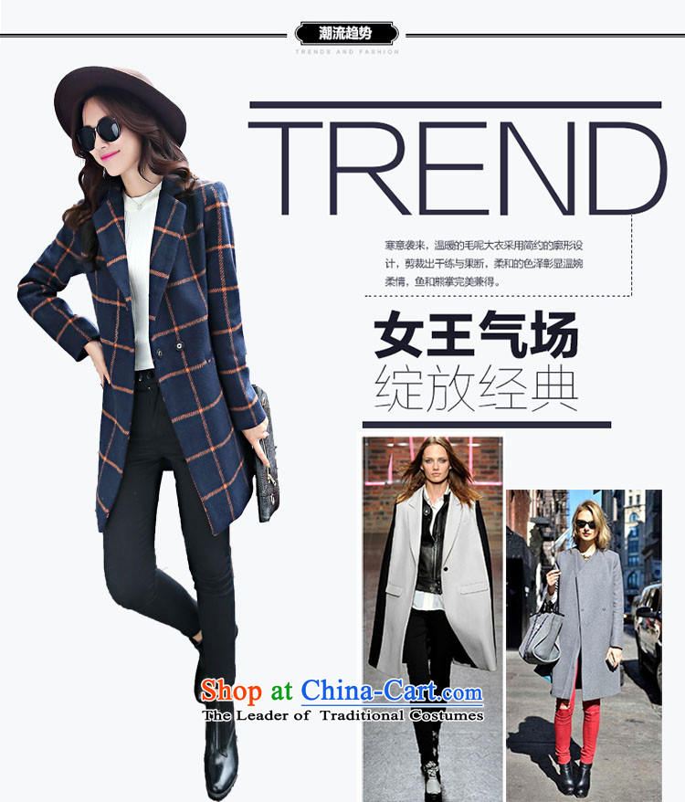 The Truth (Korean version of Estee Lauder CHANGDAI) 2015 Fall/Winter Collections in large new long long-sleeved wool coat women?? jacket coat female navy blue, M pictures, prices, brand platters! The elections are supplied in the national character of distribution, so action, buy now enjoy more preferential! As soon as possible.