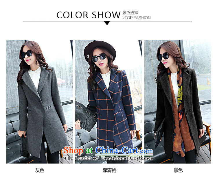 The Truth (Korean version of Estee Lauder CHANGDAI) 2015 Fall/Winter Collections in large new long long-sleeved wool coat women?? jacket coat female navy blue, M pictures, prices, brand platters! The elections are supplied in the national character of distribution, so action, buy now enjoy more preferential! As soon as possible.