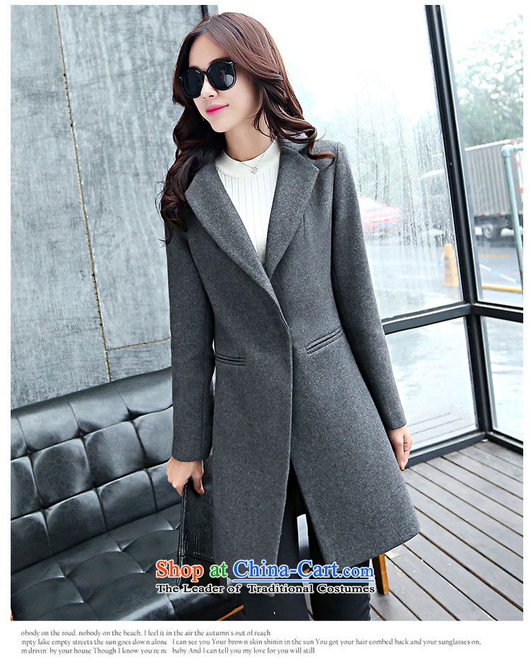 The Truth (Korean version of Estee Lauder CHANGDAI) 2015 Fall/Winter Collections in large new long long-sleeved wool coat women?? jacket coat female navy blue, M pictures, prices, brand platters! The elections are supplied in the national character of distribution, so action, buy now enjoy more preferential! As soon as possible.