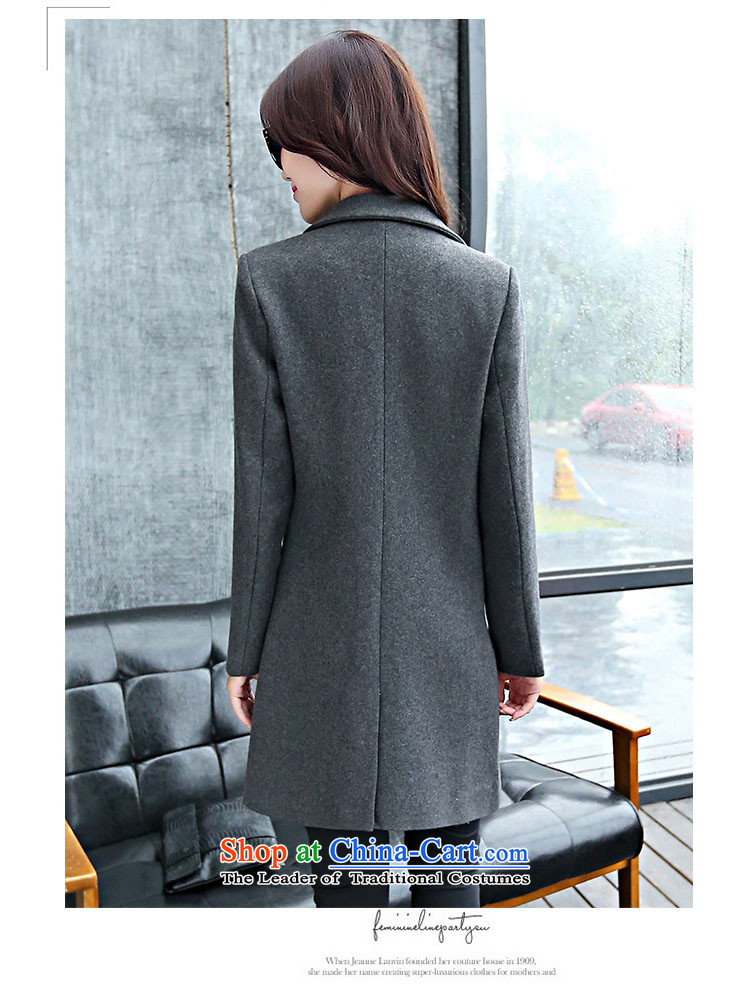 The Truth (Korean version of Estee Lauder CHANGDAI) 2015 Fall/Winter Collections in large new long long-sleeved wool coat women?? jacket coat female navy blue, M pictures, prices, brand platters! The elections are supplied in the national character of distribution, so action, buy now enjoy more preferential! As soon as possible.