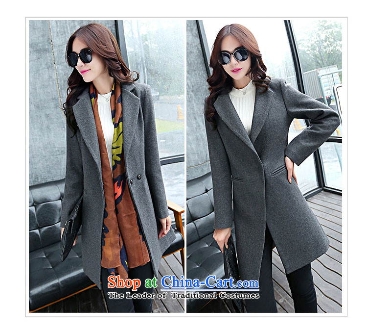 The Truth (Korean version of Estee Lauder CHANGDAI) 2015 Fall/Winter Collections in large new long long-sleeved wool coat women?? jacket coat female navy blue, M pictures, prices, brand platters! The elections are supplied in the national character of distribution, so action, buy now enjoy more preferential! As soon as possible.