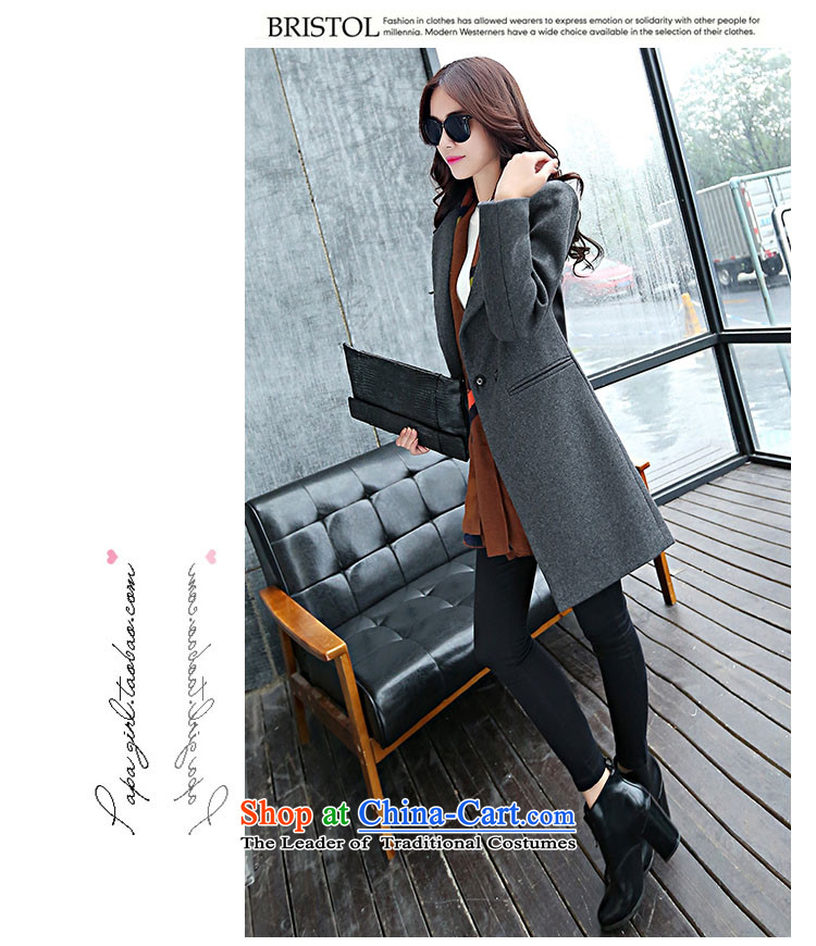 The Truth (Korean version of Estee Lauder CHANGDAI) 2015 Fall/Winter Collections in large new long long-sleeved wool coat women?? jacket coat female navy blue, M pictures, prices, brand platters! The elections are supplied in the national character of distribution, so action, buy now enjoy more preferential! As soon as possible.