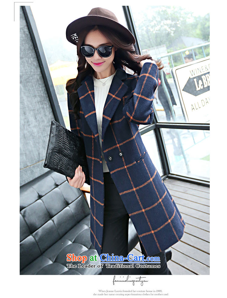 The Truth (Korean version of Estee Lauder CHANGDAI) 2015 Fall/Winter Collections in large new long long-sleeved wool coat women?? jacket coat female navy blue, M pictures, prices, brand platters! The elections are supplied in the national character of distribution, so action, buy now enjoy more preferential! As soon as possible.