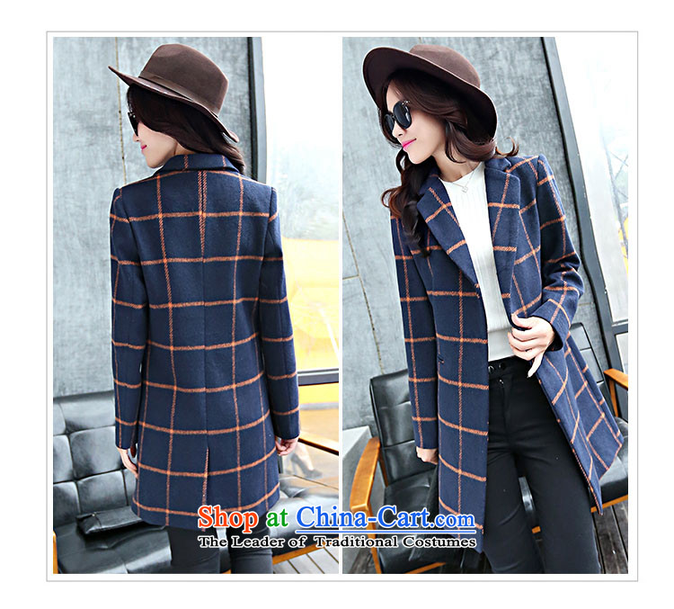 The Truth (Korean version of Estee Lauder CHANGDAI) 2015 Fall/Winter Collections in large new long long-sleeved wool coat women?? jacket coat female navy blue, M pictures, prices, brand platters! The elections are supplied in the national character of distribution, so action, buy now enjoy more preferential! As soon as possible.