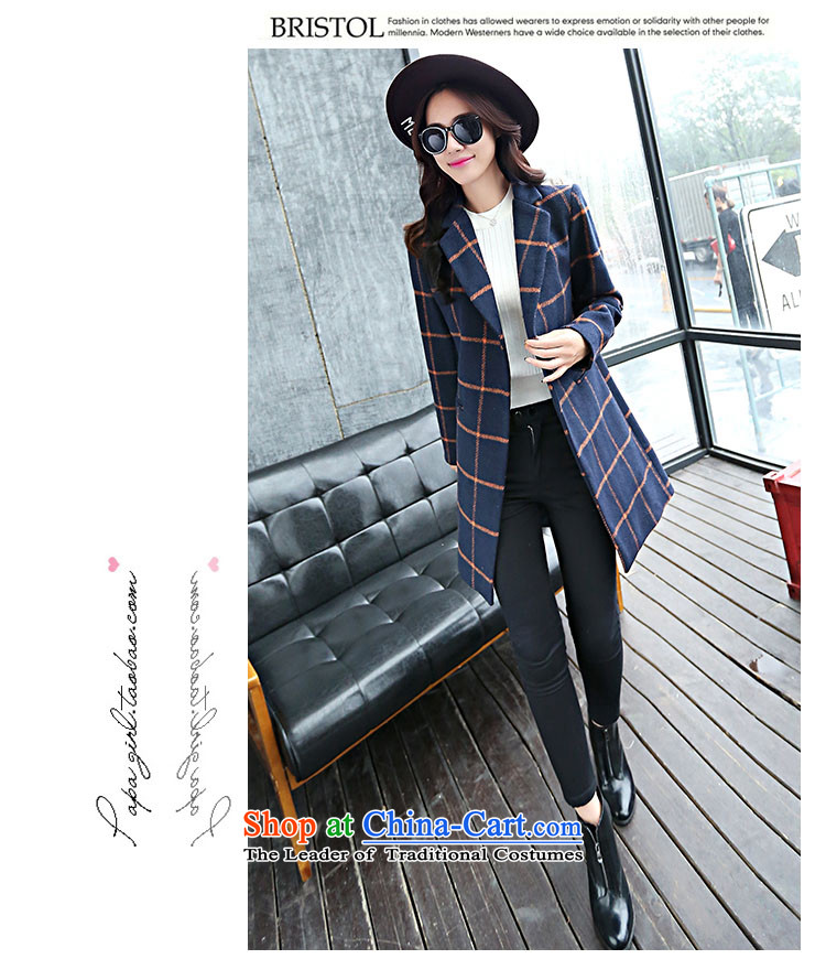 The Truth (Korean version of Estee Lauder CHANGDAI) 2015 Fall/Winter Collections in large new long long-sleeved wool coat women?? jacket coat female navy blue, M pictures, prices, brand platters! The elections are supplied in the national character of distribution, so action, buy now enjoy more preferential! As soon as possible.