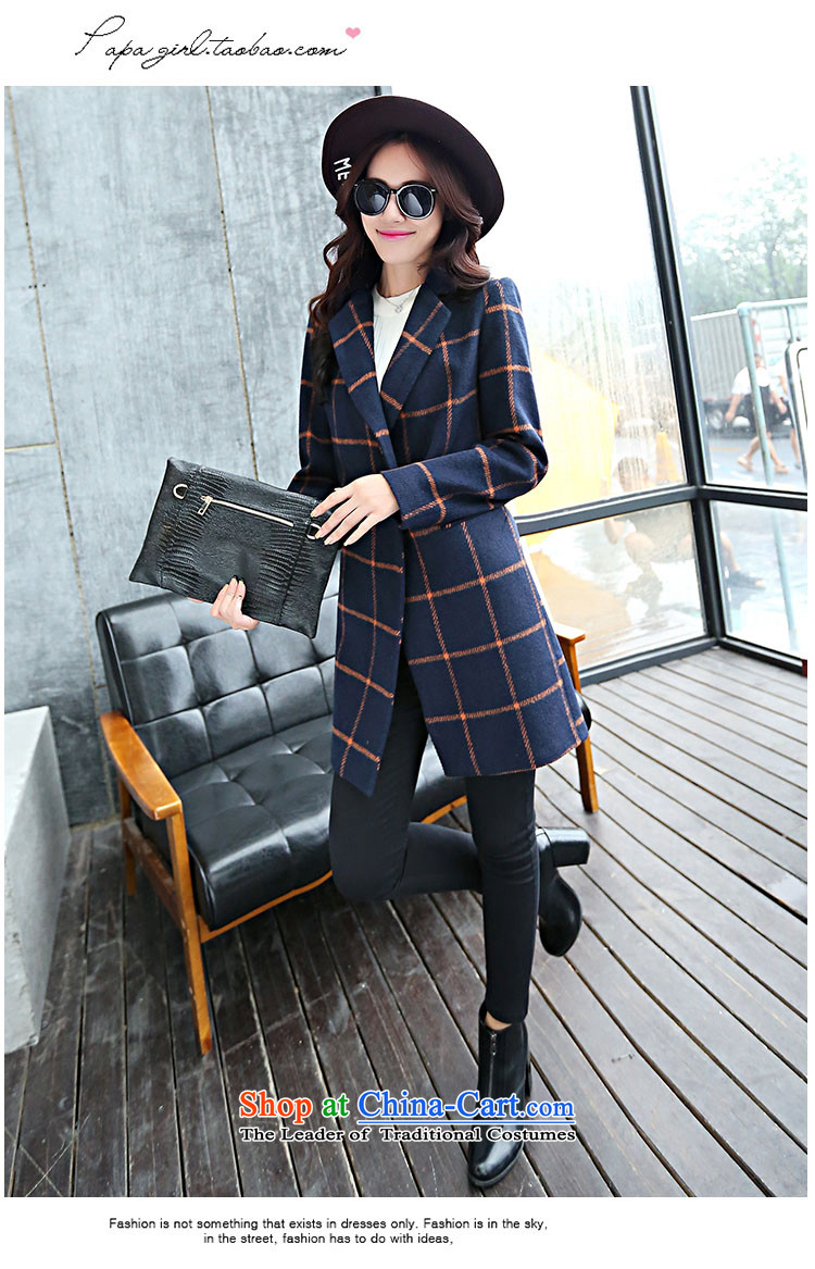 The Truth (Korean version of Estee Lauder CHANGDAI) 2015 Fall/Winter Collections in large new long long-sleeved wool coat women?? jacket coat female navy blue, M pictures, prices, brand platters! The elections are supplied in the national character of distribution, so action, buy now enjoy more preferential! As soon as possible.