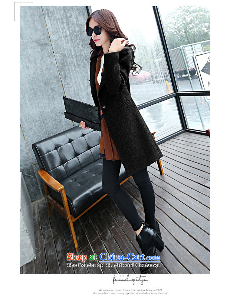 The Truth (Korean version of Estee Lauder CHANGDAI) 2015 Fall/Winter Collections in large new long long-sleeved wool coat women?? jacket coat female navy blue, M pictures, prices, brand platters! The elections are supplied in the national character of distribution, so action, buy now enjoy more preferential! As soon as possible.