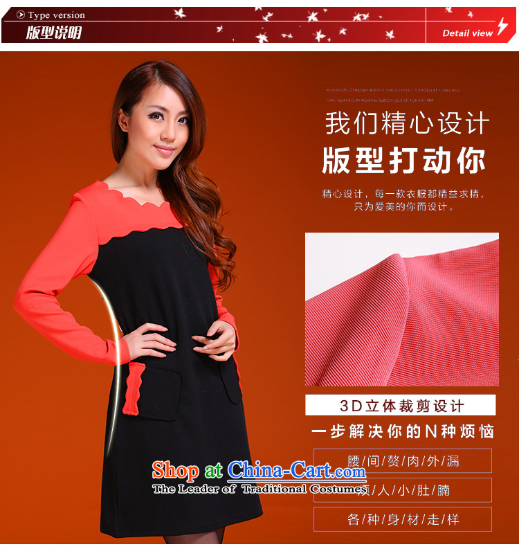Luo Shani Flower Code women's dresses Korean thick sister fall/winter collections to increase video thin, 9975 mm thick skirts rose 3XL- recommendations usually it will wear pictures, price catty, brand platters! The elections are supplied in the national character of distribution, so action, buy now enjoy more preferential! As soon as possible.