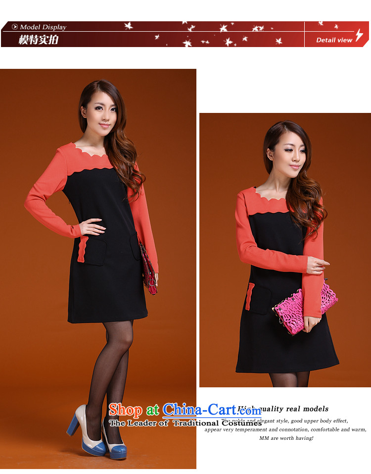 Luo Shani Flower Code women's dresses Korean thick sister fall/winter collections to increase video thin, 9975 mm thick skirts rose 3XL- recommendations usually it will wear pictures, price catty, brand platters! The elections are supplied in the national character of distribution, so action, buy now enjoy more preferential! As soon as possible.