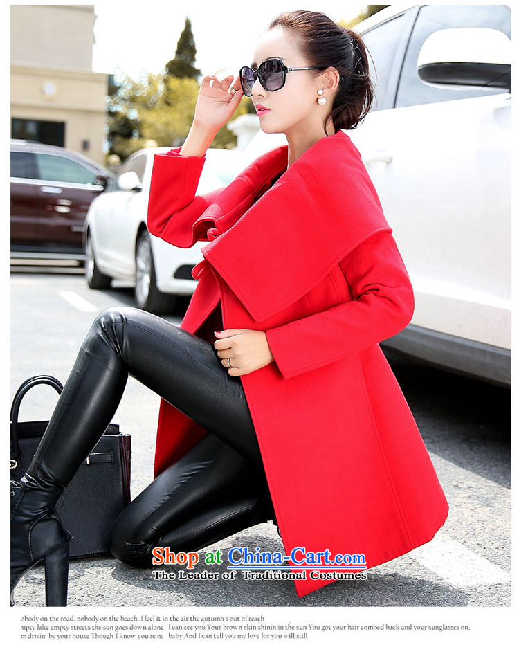 The Star Ni autumn and winter 2015 new for women stylish lapel sided flannel jacket coat? Korean long jacket, Sau San RED M picture, prices, brand platters! The elections are supplied in the national character of distribution, so action, buy now enjoy more preferential! As soon as possible.