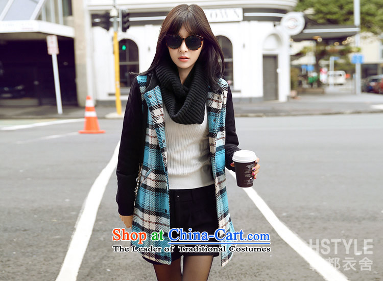 Korea has the Korean version of the Dag Hammarskjöld yi 2015 winter clothing new women stitching grid gross? jacket NW3361 Sau San Tsat Blue M picture, prices, brand platters! The elections are supplied in the national character of distribution, so action, buy now enjoy more preferential! As soon as possible.