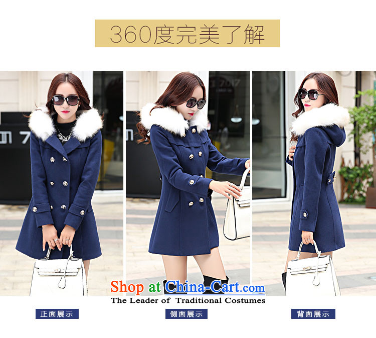 The Truth (Korean version of Estee Lauder CHANGDAI) 2015 autumn and winter new graphics thin single row detained in pure color long hair? coats female jackets red color   M brand, prices, picture platters! The elections are supplied in the national character of distribution, so action, buy now enjoy more preferential! As soon as possible.