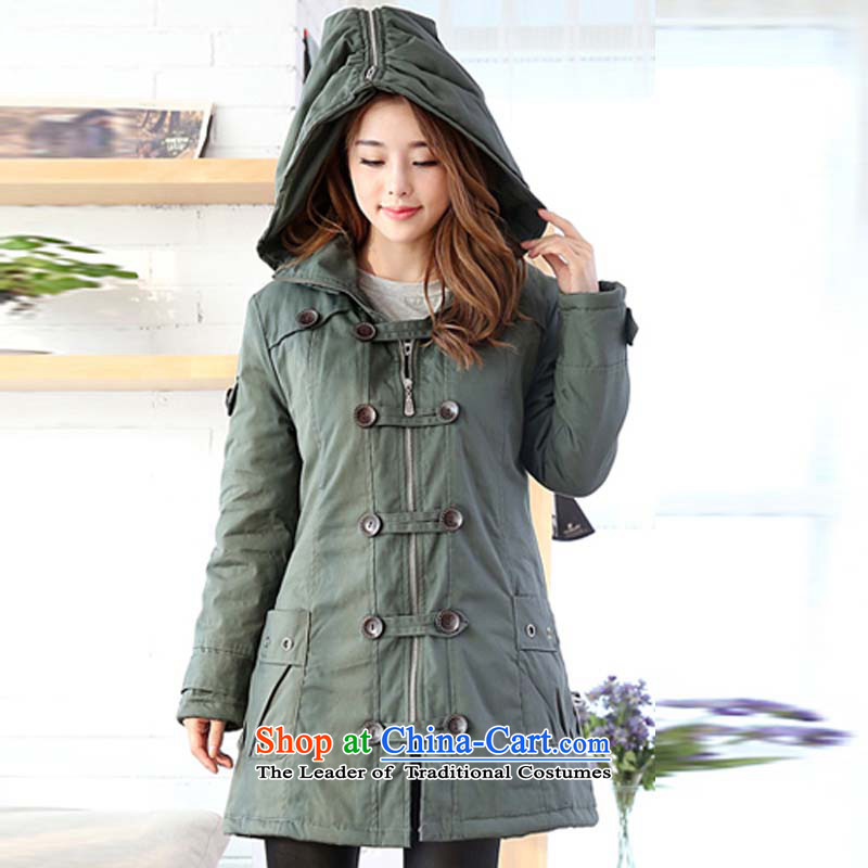 Coveted winter clothing new Korean version of a large number of female thick sister in long coat cotton coat female jacket 9589 apricot XXL recommended weight 165 percent, indulge (tanai) , , , shopping on the Internet