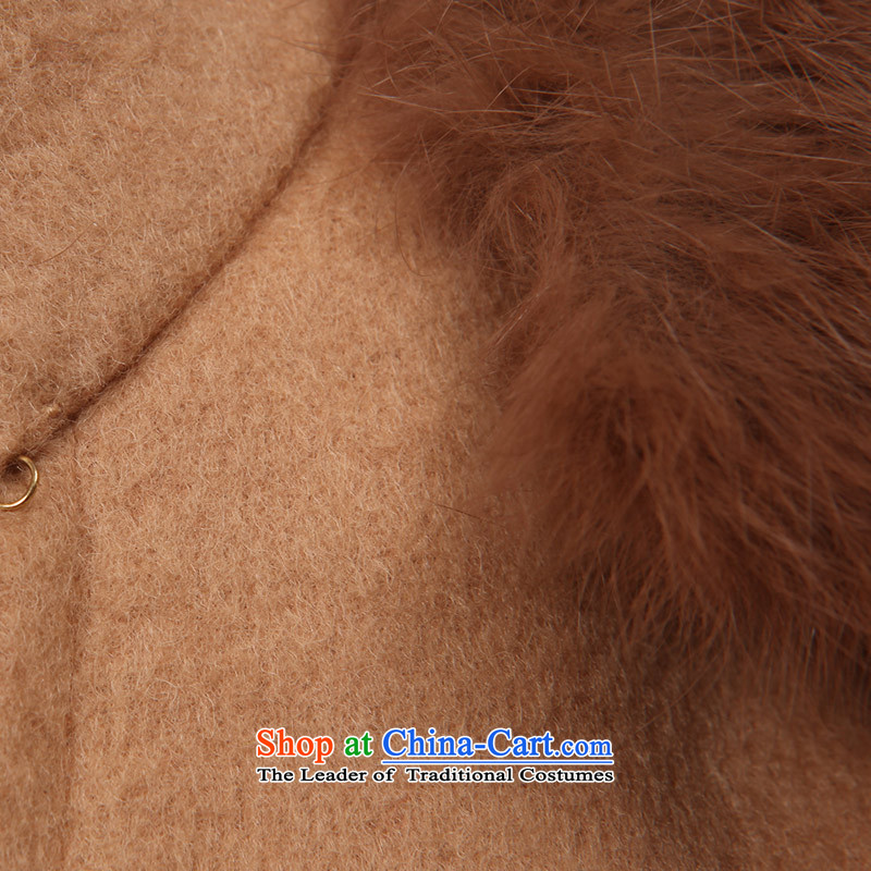 Seashell rabbit hair in long wool collar Sau San Mao jacket female coral? XS, seashell , , , shopping on the Internet
