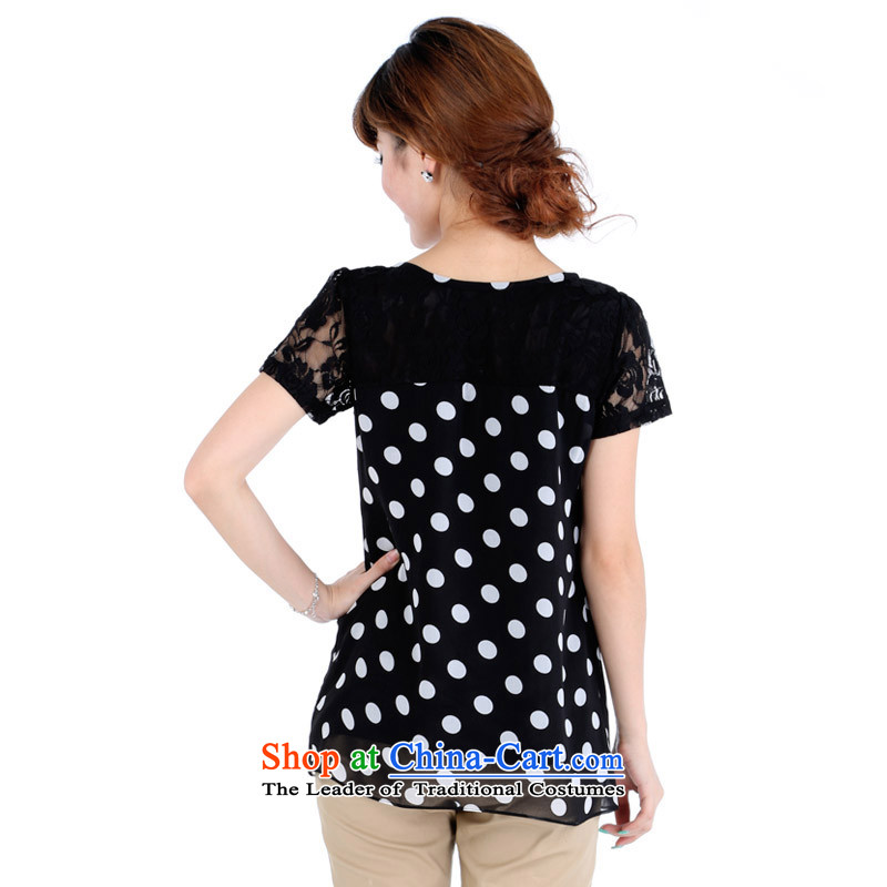 Shani Flower Lo King Code women 200 catties thick mm Summer 2014 Graphics thin short-sleeved T-shirt female chiffon Netherlands shirt 4670 Black XL, Shani Flower (D'oro) sogni shopping on the Internet has been pressed.