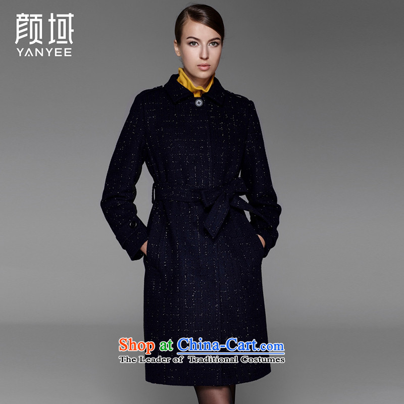 Mr NGAN domain 2015 autumn and winter coats_? new female helpmate of atmospheric single row is long coats 04W4644  XL_42 black