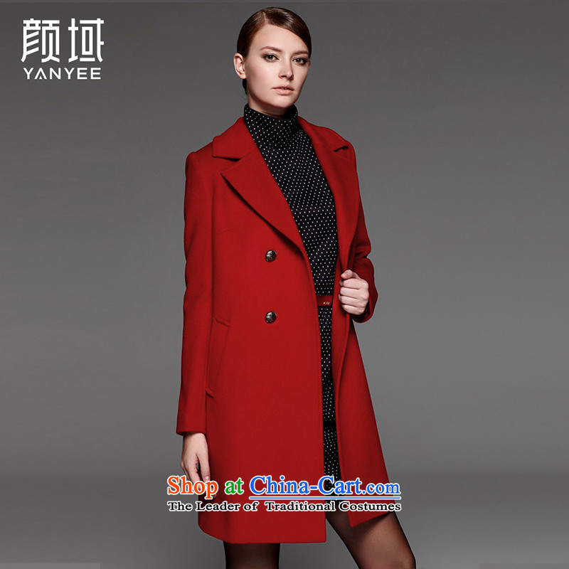Mr NGAN domain 2015 new autumn and winter coats? female OL of wool in the Korean version of the solid color roll collar double-a wool coat 04W4560 black L/40, NGAN YANYEE domain () , , , shopping on the Internet