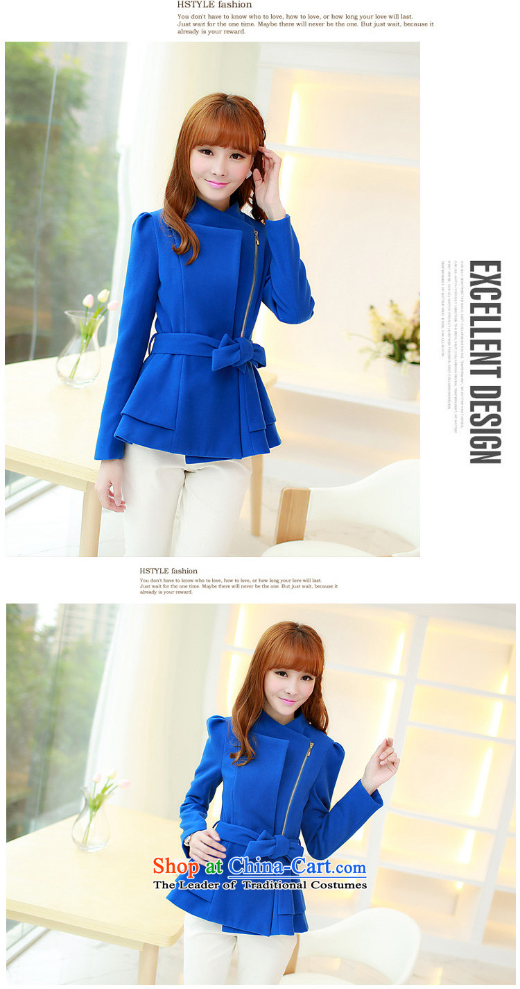 Yu ink dust autumn 2015 a new overnight for women Korean short, reverse collar is a zip cardigan coats jacket female U692 gross? blue S picture, prices, brand platters! The elections are supplied in the national character of distribution, so action, buy now enjoy more preferential! As soon as possible.